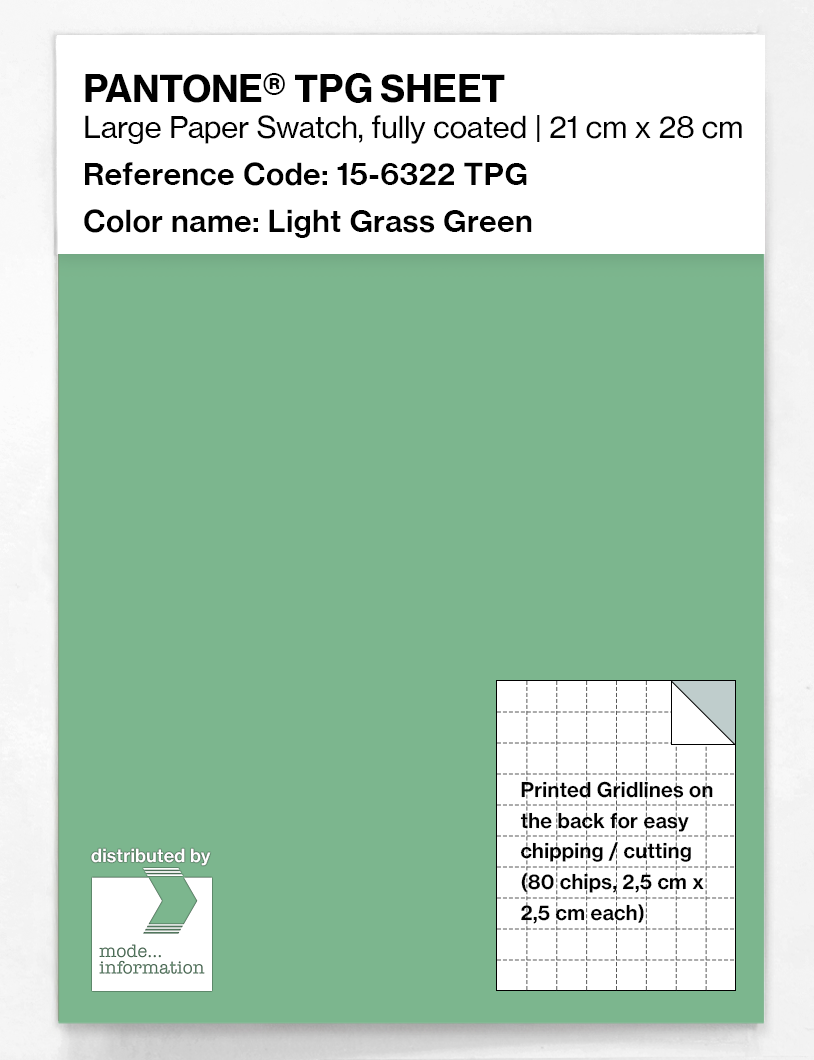 Product image 1 of the product “PANTONE® TPG SHEET 15-6322 TPG Light Grass Green ”