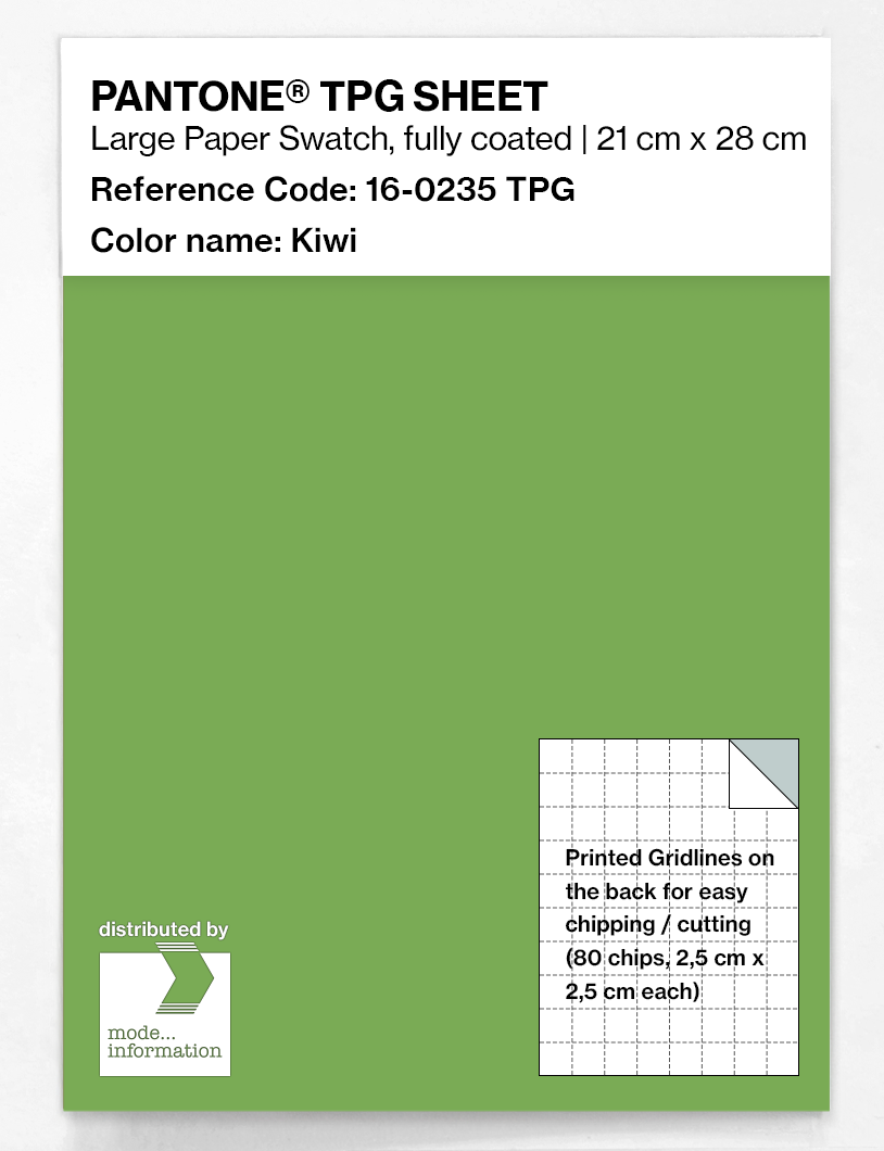 Product image 1 of the product “PANTONE® TPG SHEET 16-0235 TPG Kiwi ”