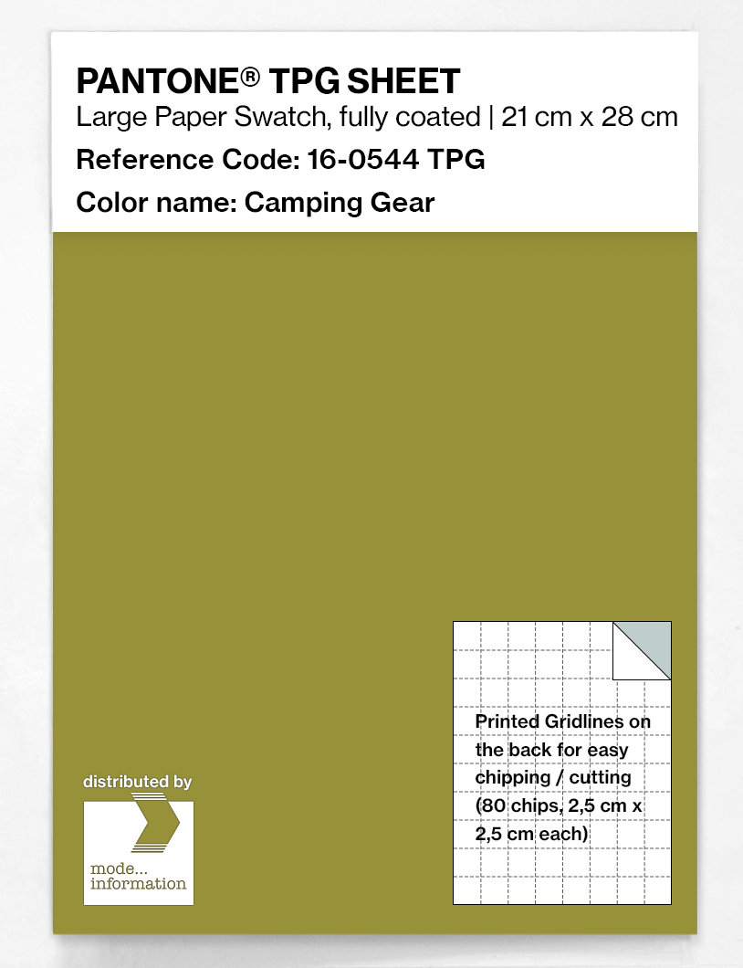 Artikelbild 1 des Artikels “PANTONE® TPG SHEET 16-0544 TPG Camping Gear “