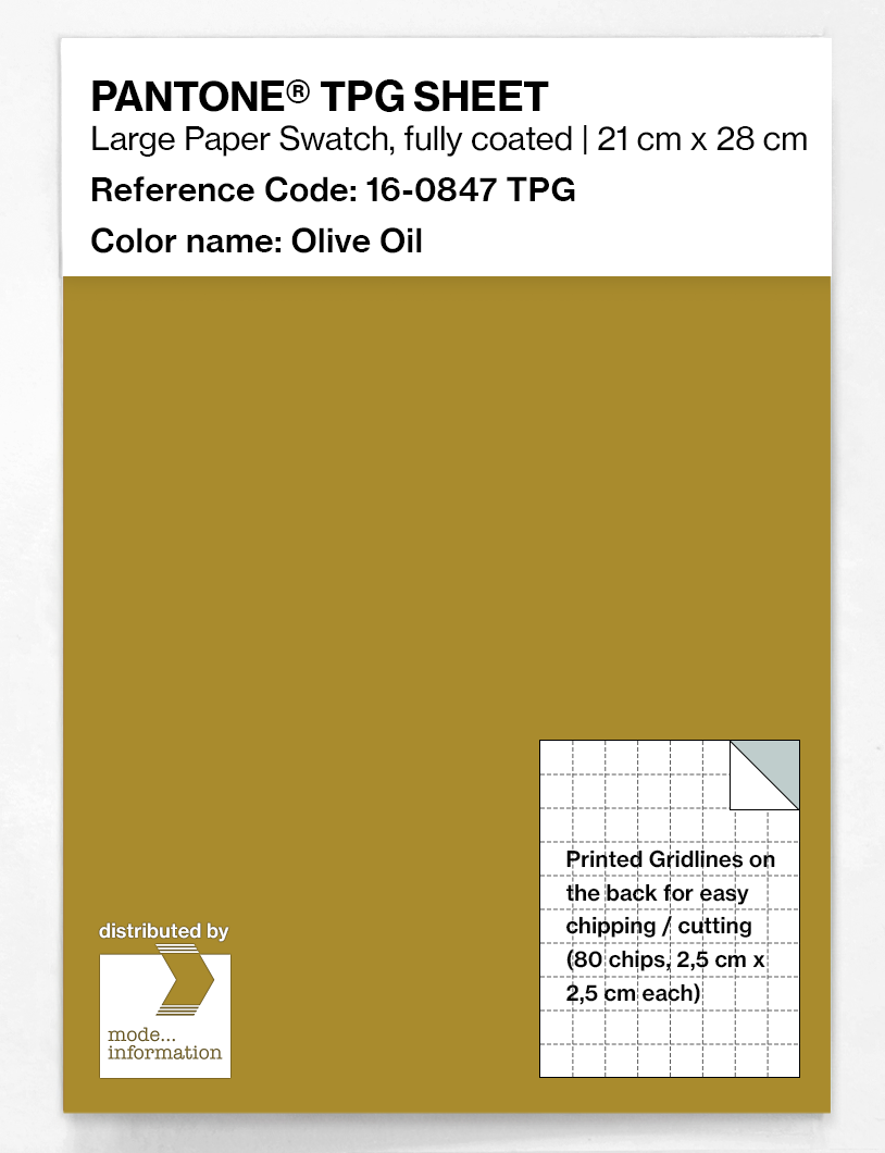 Product image 1 of the product “PANTONE® TPG SHEET 16-0847 TPG Olive Oil ”