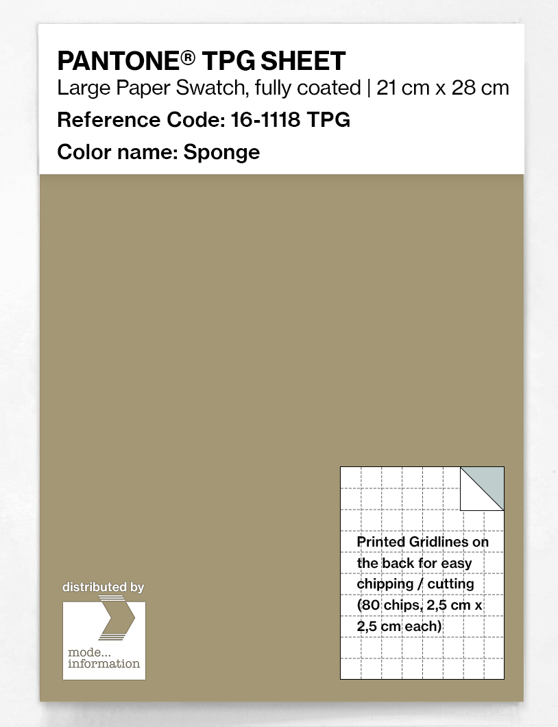 Product image 1 of the product “PANTONE® TPG SHEET 16-1118 TPG Sponge ”