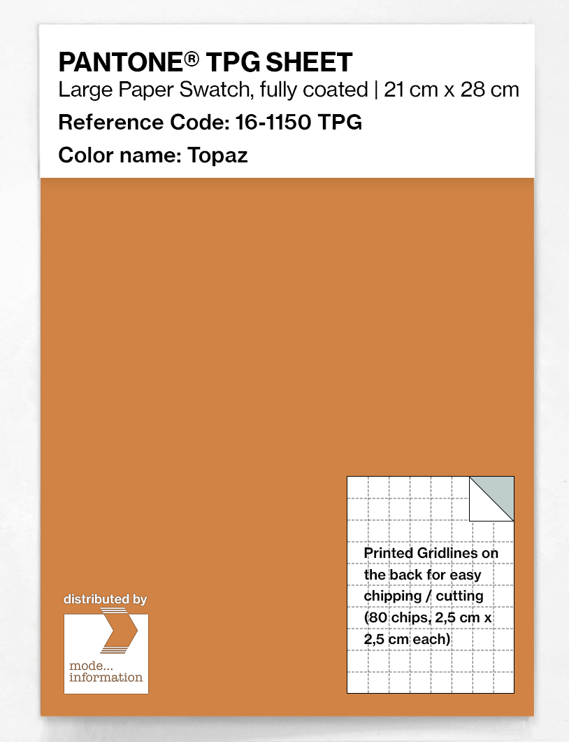 Product image 1 of the product “PANTONE® TPG SHEET 16-1150 TPG Topaz ”