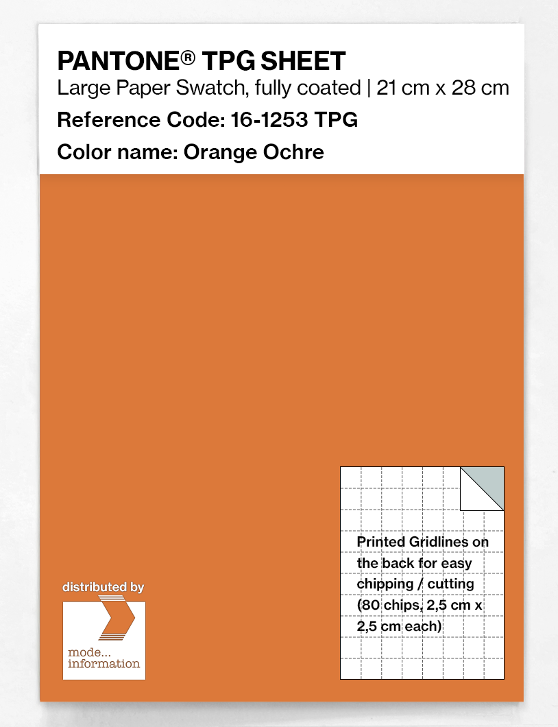 Product image 1 of the product “PANTONE® TPG SHEET 16-1253 TPG Orange Ochre ”