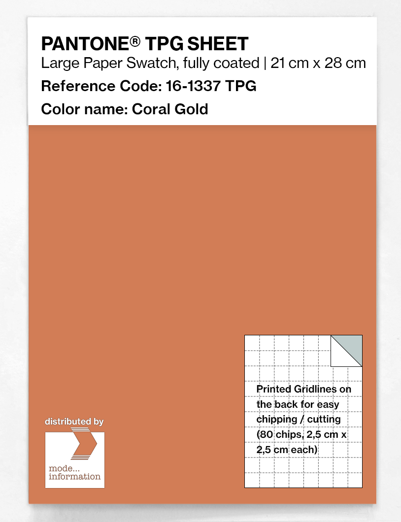Artikelbild 1 des Artikels “PANTONE® TPG SHEET 16-1337 TPG Coral Gold “