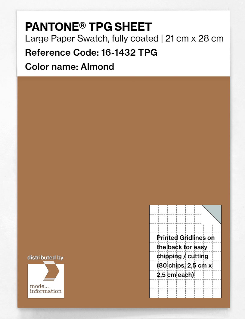 Product image 1 of the product “PANTONE® TPG SHEET 16-1432 TPG Almond ”