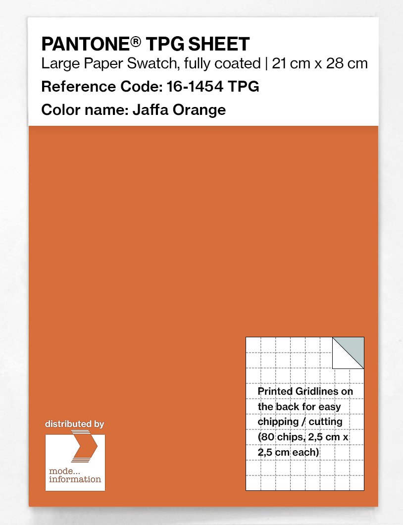Product image 1 of the product “PANTONE® TPG SHEET 16-1454 TPG Jaffa Orange ”