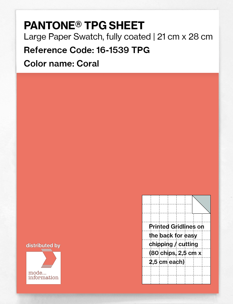 Artikelbild 1 des Artikels “PANTONE® TPG SHEET 16-1539 TPG Coral “