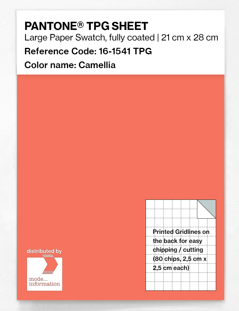 Product image 1 of the product “PANTONE® TPG SHEET 16-1541 TPG Camellia ”