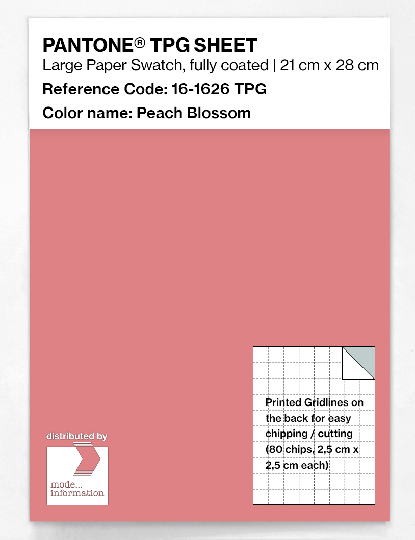 Product image 1 of the product “PANTONE® TPG SHEET 16-1626 TPG Peach Blossom ”