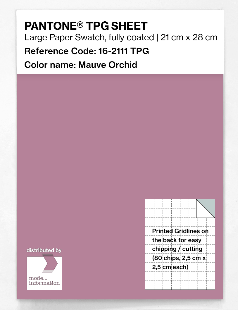 Product image 1 of the product “PANTONE® TPG SHEET 16-2111 TPG Mauve Orchid ”