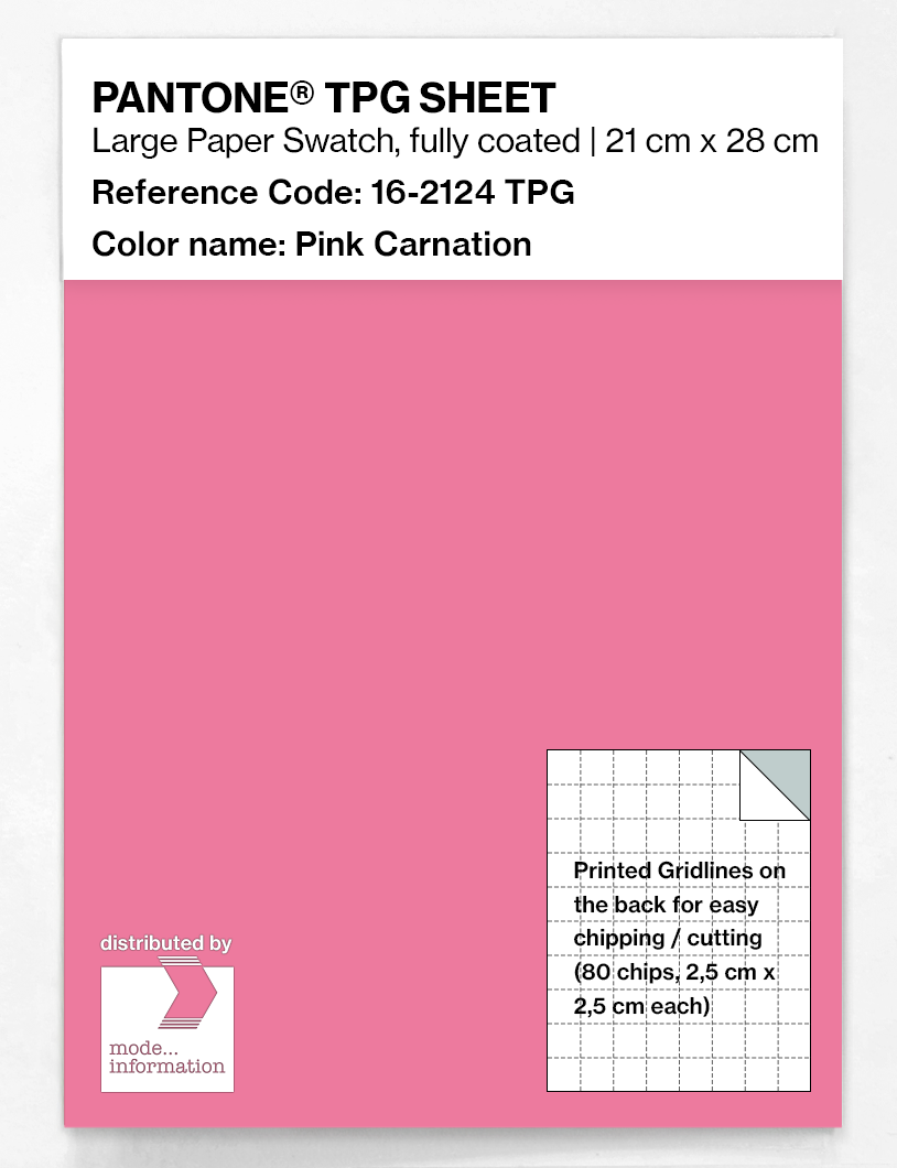 Product image 1 of the product “PANTONE® TPG SHEET 16-2124 TPG Pink Carnation ”