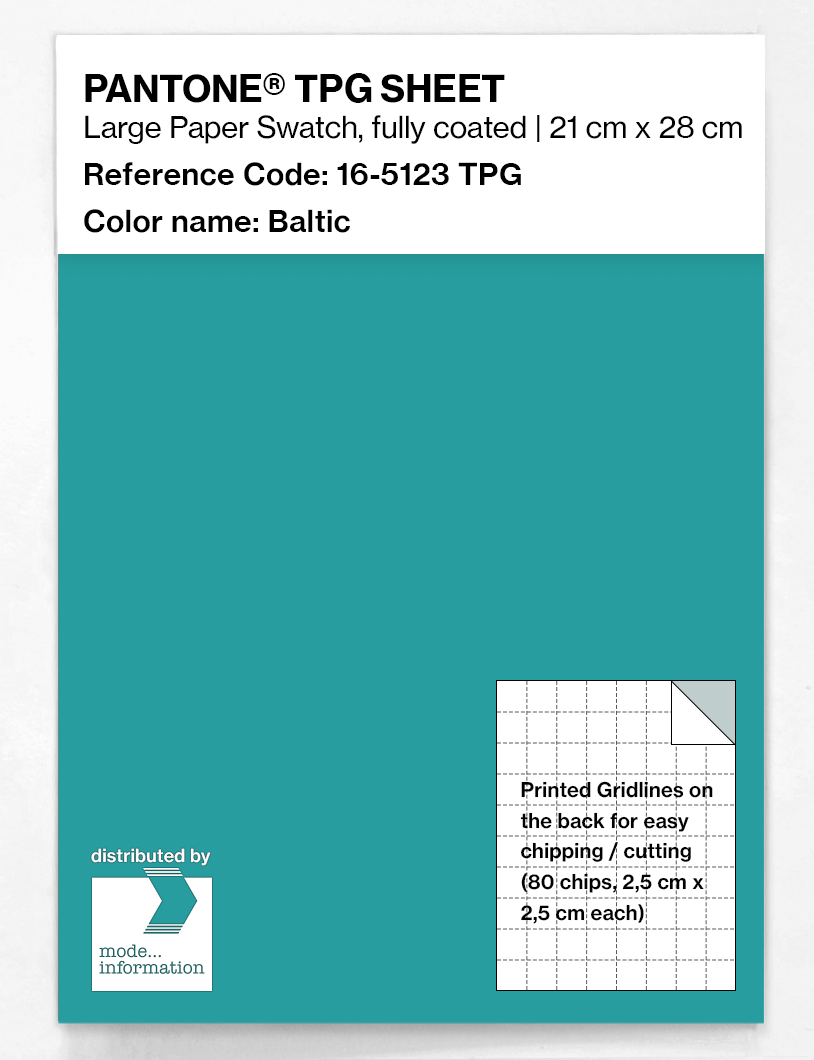 Product image 1 of the product “PANTONE® TPG SHEET 16-5123 TPG Baltic ”