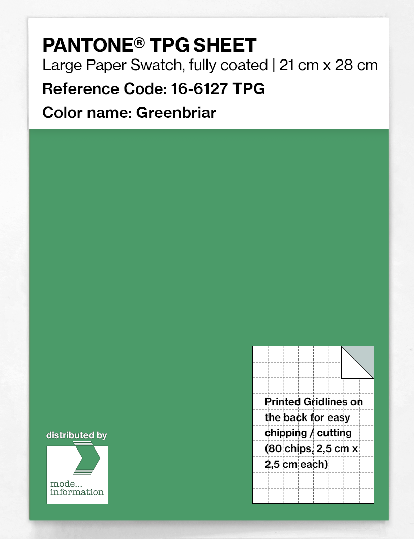Product image 1 of the product “PANTONE® TPG SHEET 16-6127 TPG Greenbriar ”