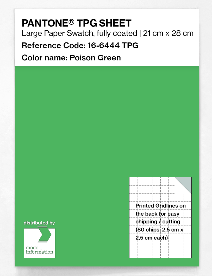 Product image 1 of the product “PANTONE® TPG SHEET 16-6444 TPG Poison Green ”