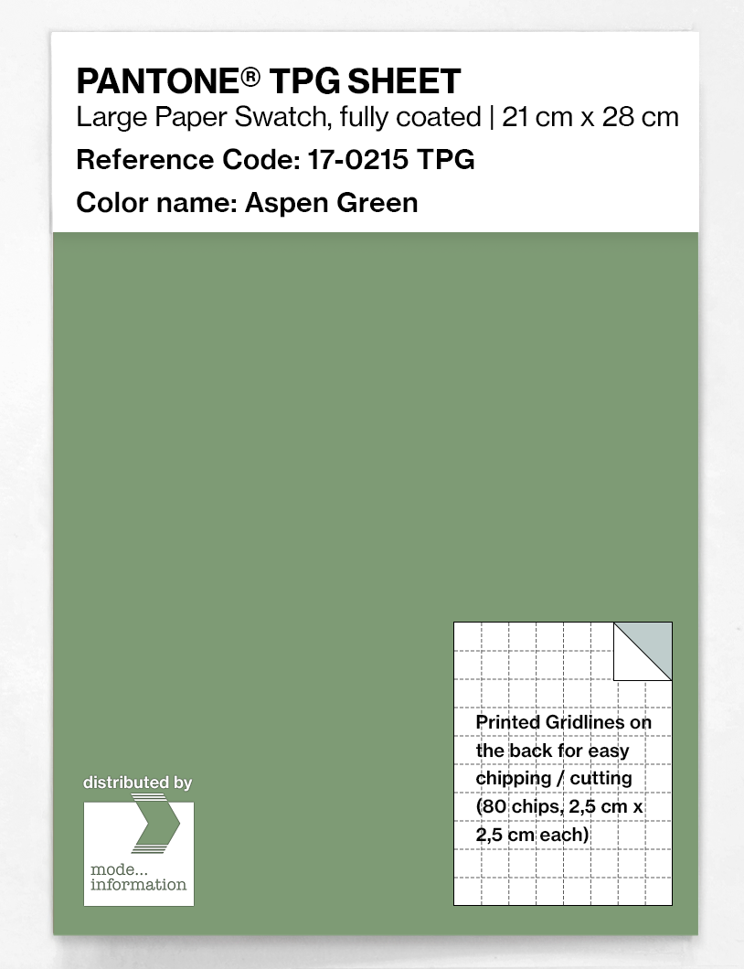 Product image 1 of the product “PANTONE® TPG SHEET 17-0215 TPG Aspen Green ”