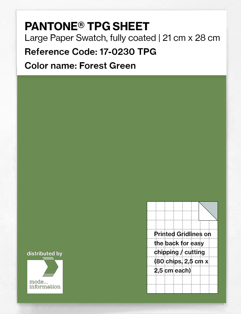 Product image 1 of the product “PANTONE® TPG SHEET 17-0230 TPG Forest Green ”