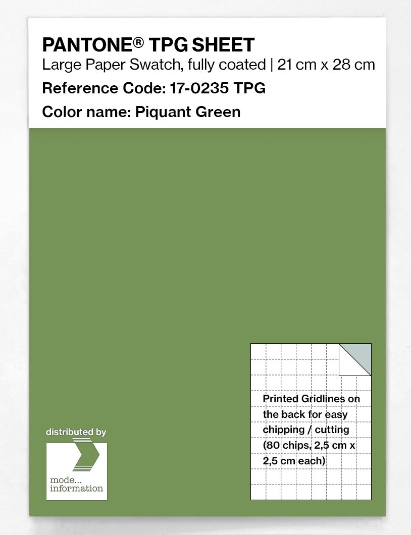 Product image 1 of the product “PANTONE® TPG SHEET 17-0235 TPG Piquant Green ”