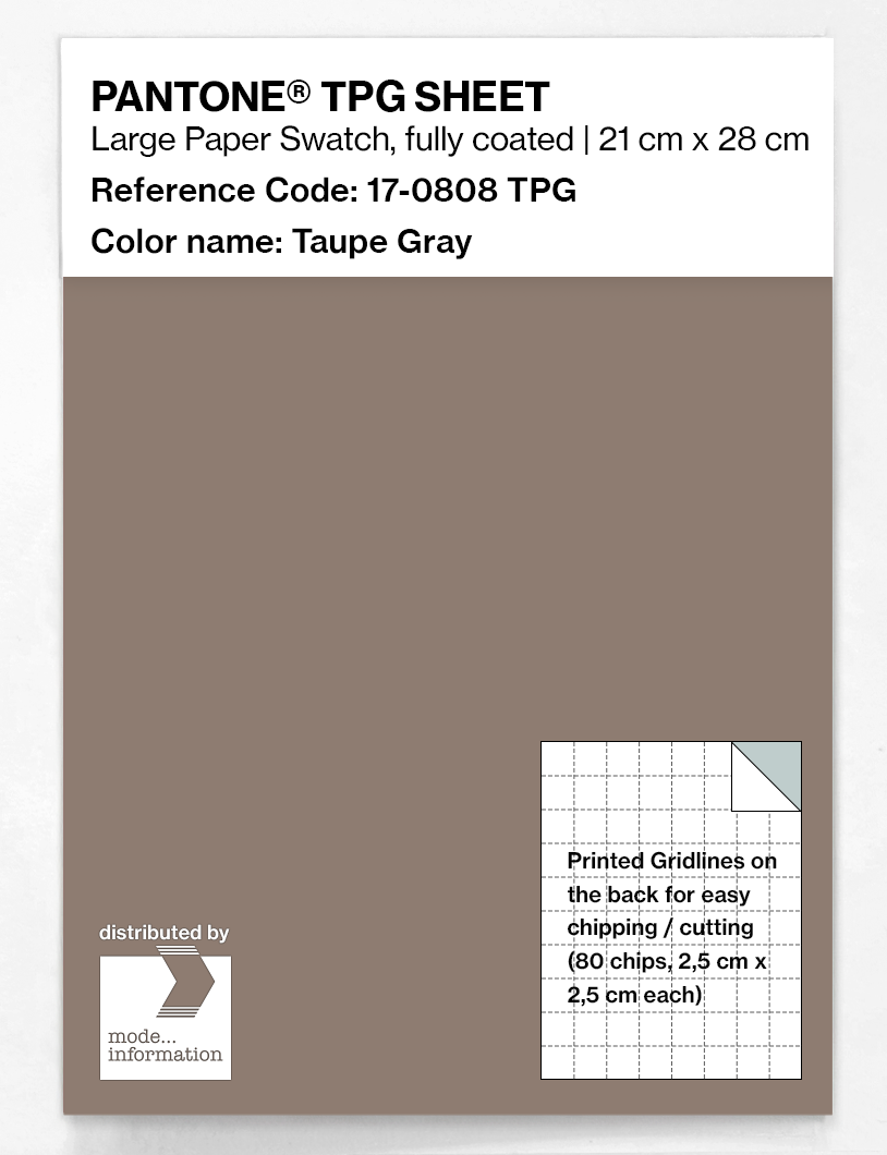 Product image 1 of the product “PANTONE® TPG SHEET 17-0808 TPG Taupe Gray ”