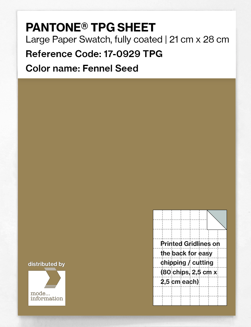Product image 1 of the product “PANTONE® TPG SHEET 17-0929 TPG Fennel Seed ”