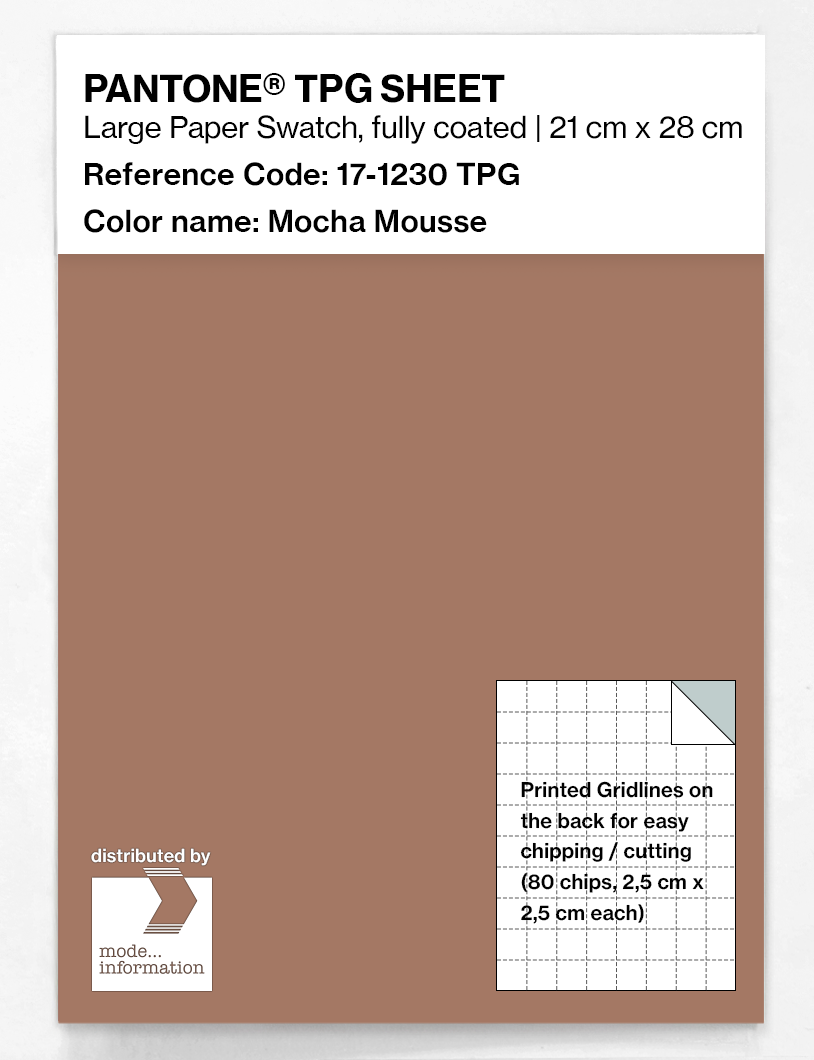 Product image 1 of the product “PANTONE® TPG SHEET 17-1230 TPG Mocha Mousse ”