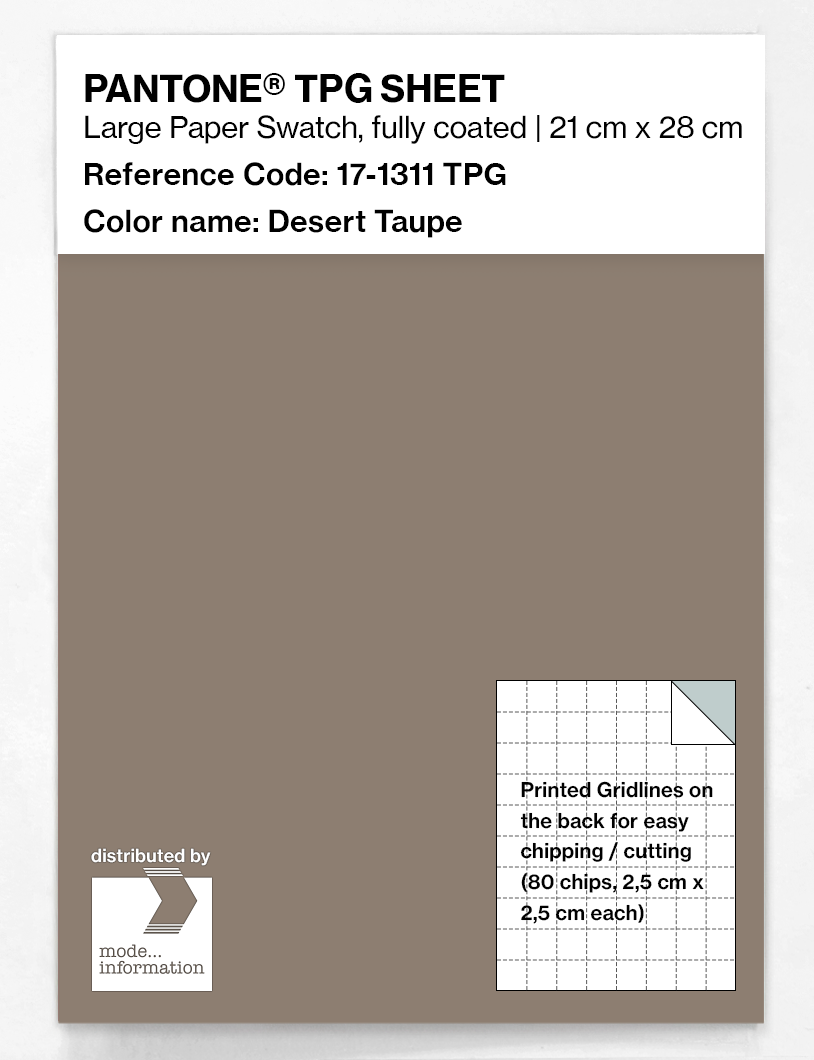 Product image 1 of the product “PANTONE® TPG SHEET 17-1311 TPG Desert Taupe ”