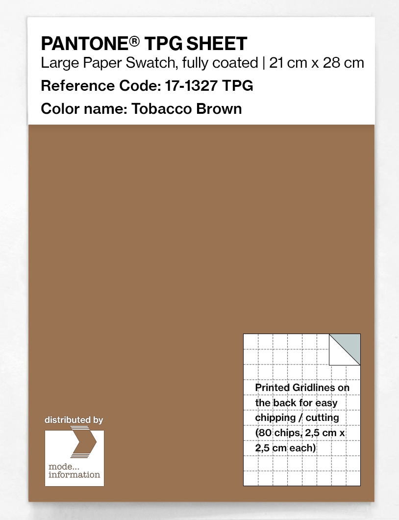 Product image 1 of the product “PANTONE® TPG SHEET 17-1327 TPG Tobacco Brown ”