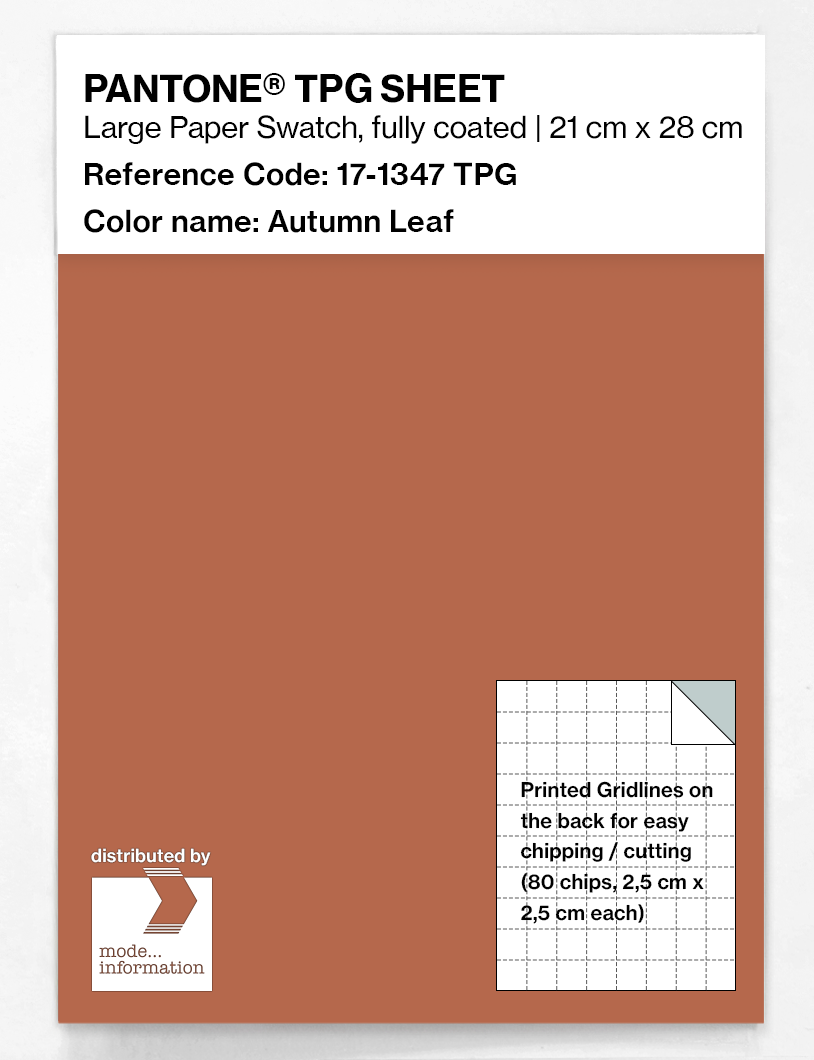 Product image 1 of the product “PANTONE® TPG SHEET 17-1347 TPG Autumn Leaf ”