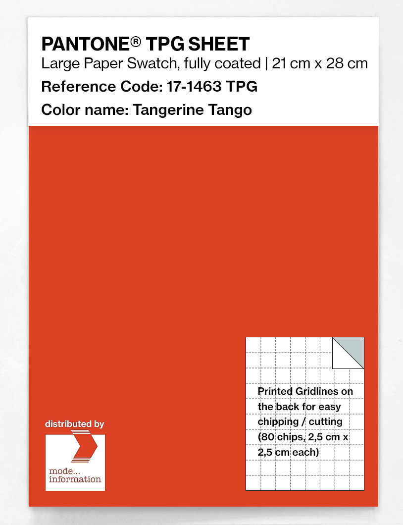 Product image 1 of the product “PANTONE® TPG SHEET 17-1463 TPG Tangerine Tango ”