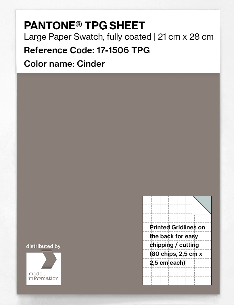 Product image 1 of the product “PANTONE® TPG SHEET 17-1506 TPG Cinder ”