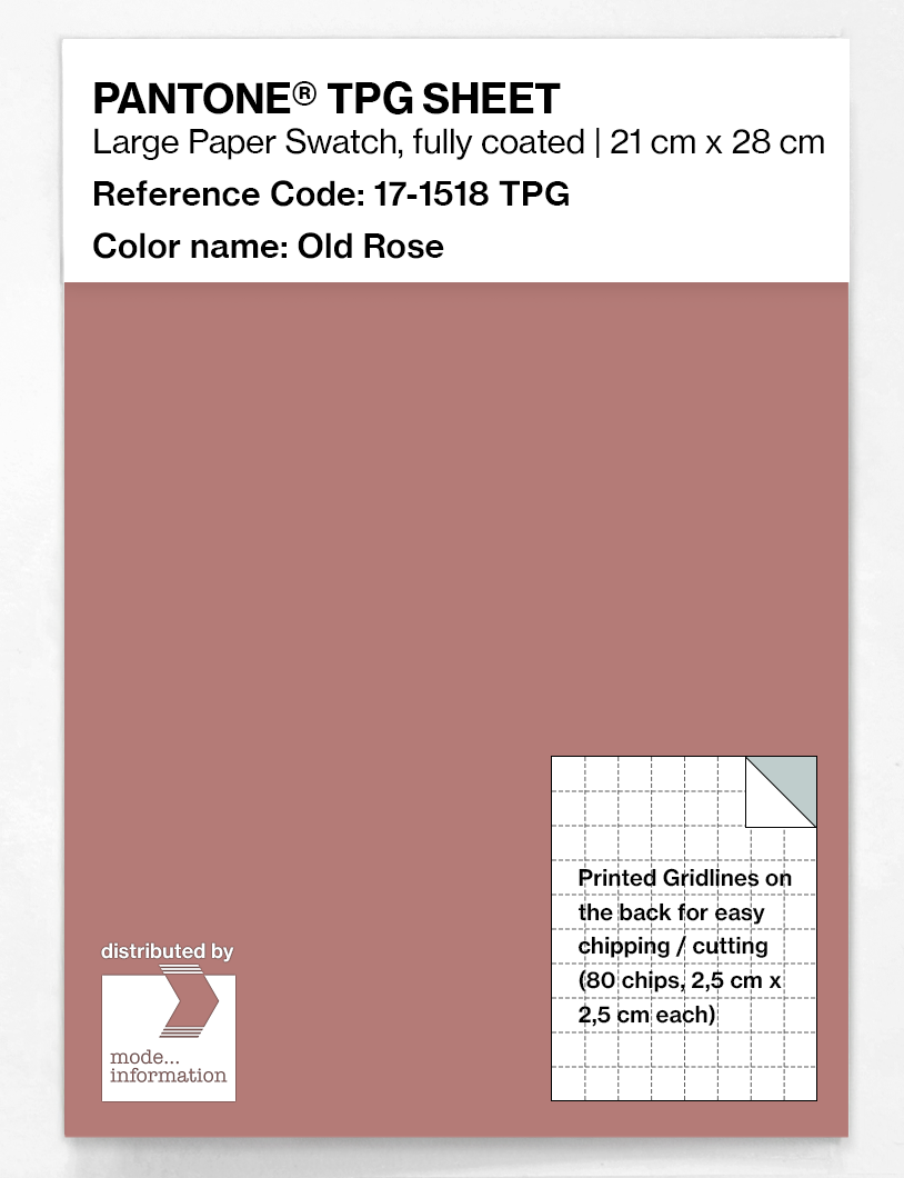 Product image 1 of the product “PANTONE® TPG SHEET 17-1518 TPG Old Rose ”
