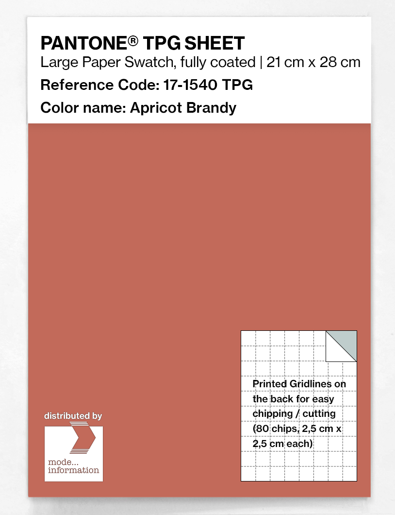 Product image 1 of the product “PANTONE® TPG SHEET 17-1540 TPG Apricot Brandy ”