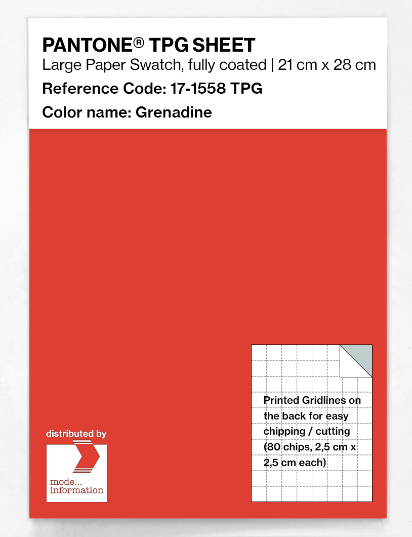 Product image 1 of the product “PANTONE® TPG SHEET 17-1558 TPG Grenadine ”