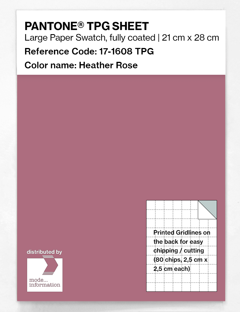 Product image 1 of the product “PANTONE® TPG SHEET 17-1608 TPG Heather Rose ”