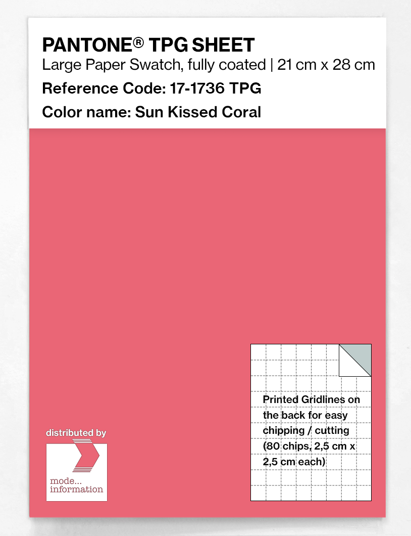 Artikelbild 1 des Artikels “PANTONE® TPG SHEET 17-1736 TPG Sun Kissed Coral “