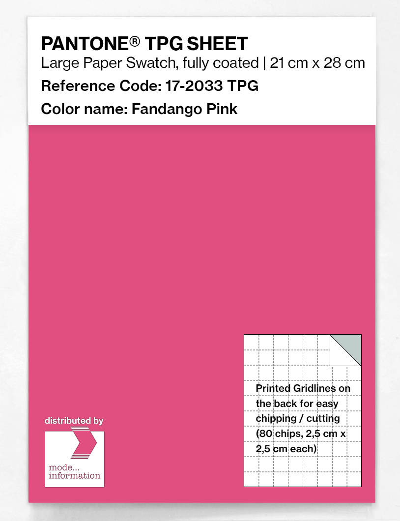 Product image 1 of the product “PANTONE® TPG SHEET 17-2033 TPG Fandango Pink ”