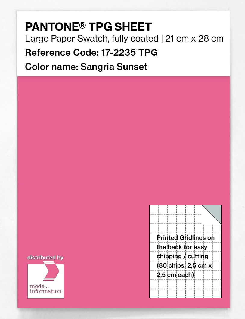 Product image 1 of the product “PANTONE® TPG SHEET 17-2235 TPG Sangria Sunset ”