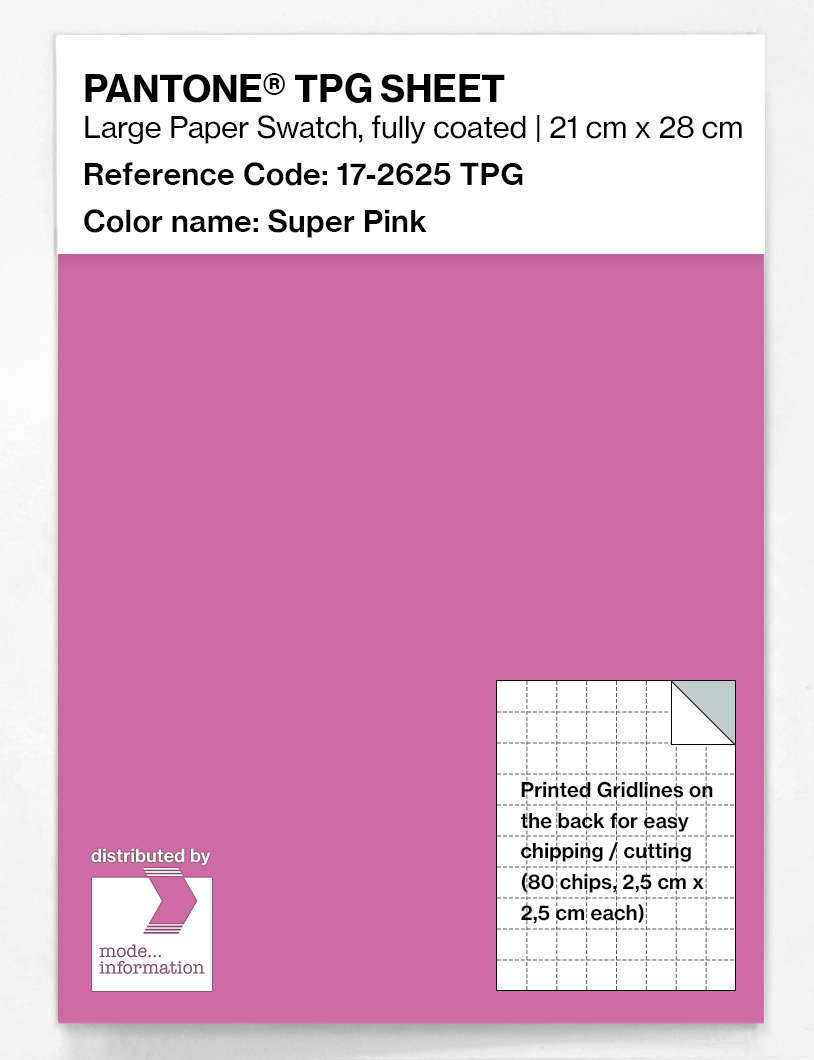 Product image 1 of the product “PANTONE® TPG SHEET 17-2625 TPG Super Pink ”
