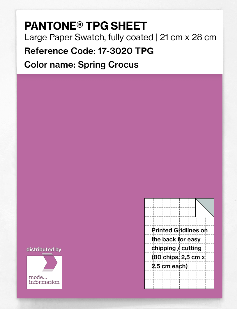 Product image 1 of the product “PANTONE® TPG SHEET 17-3020 TPG Spring Crocus ”