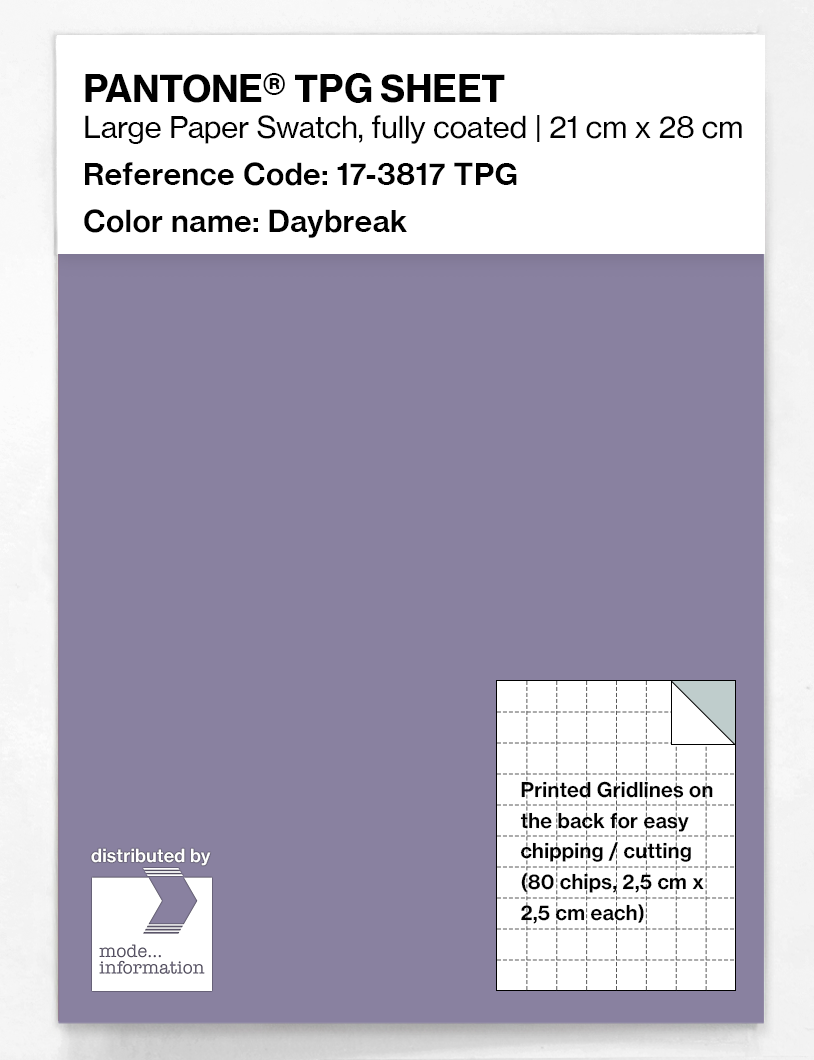 Product image 1 of the product “PANTONE® TPG SHEET 17-3817 TPG Daybreak ”