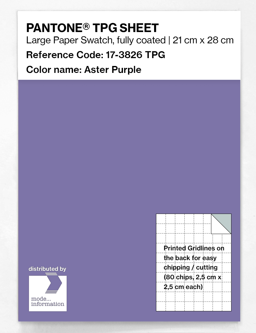 Product image 1 of the product “PANTONE® TPG SHEET 17-3826 TPG Aster Purple ”