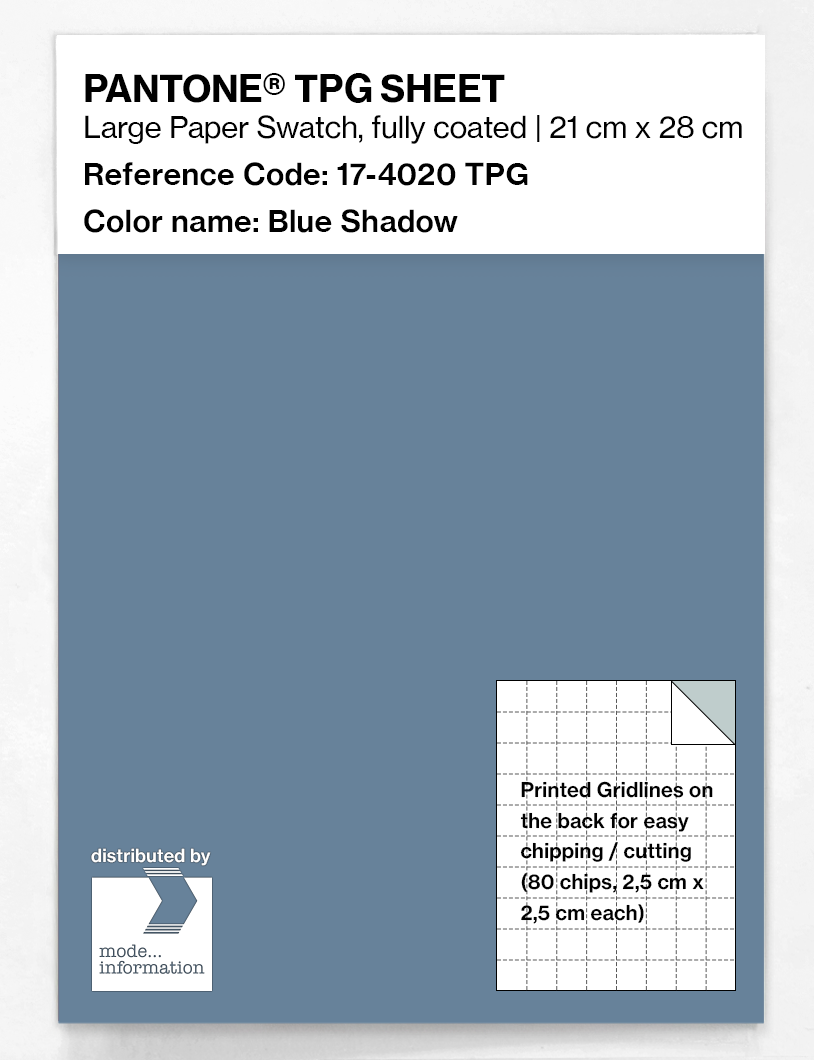 Product image 1 of the product “PANTONE® TPG SHEET 17-4020 TPG Blue Shadow ”