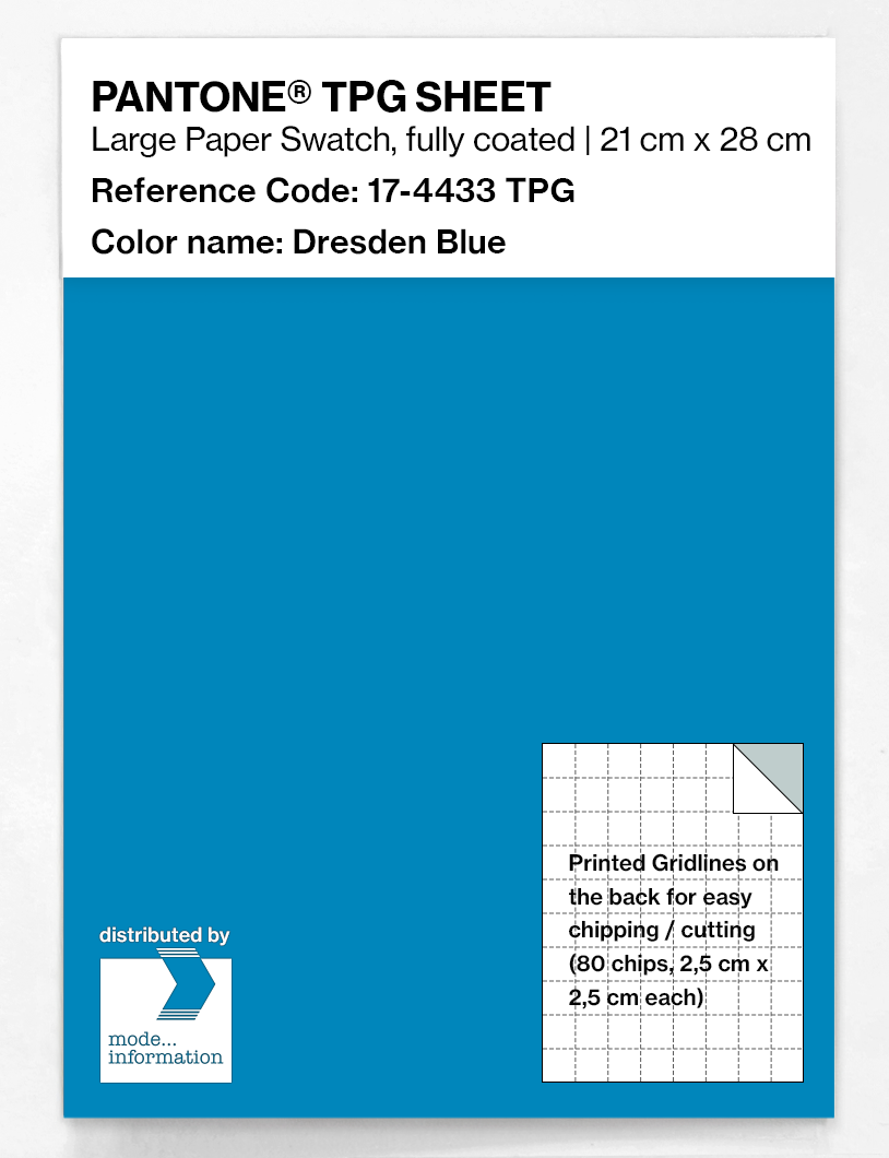 Product image 1 of the product “PANTONE® TPG SHEET 17-4433 TPG Dresden Blue ”