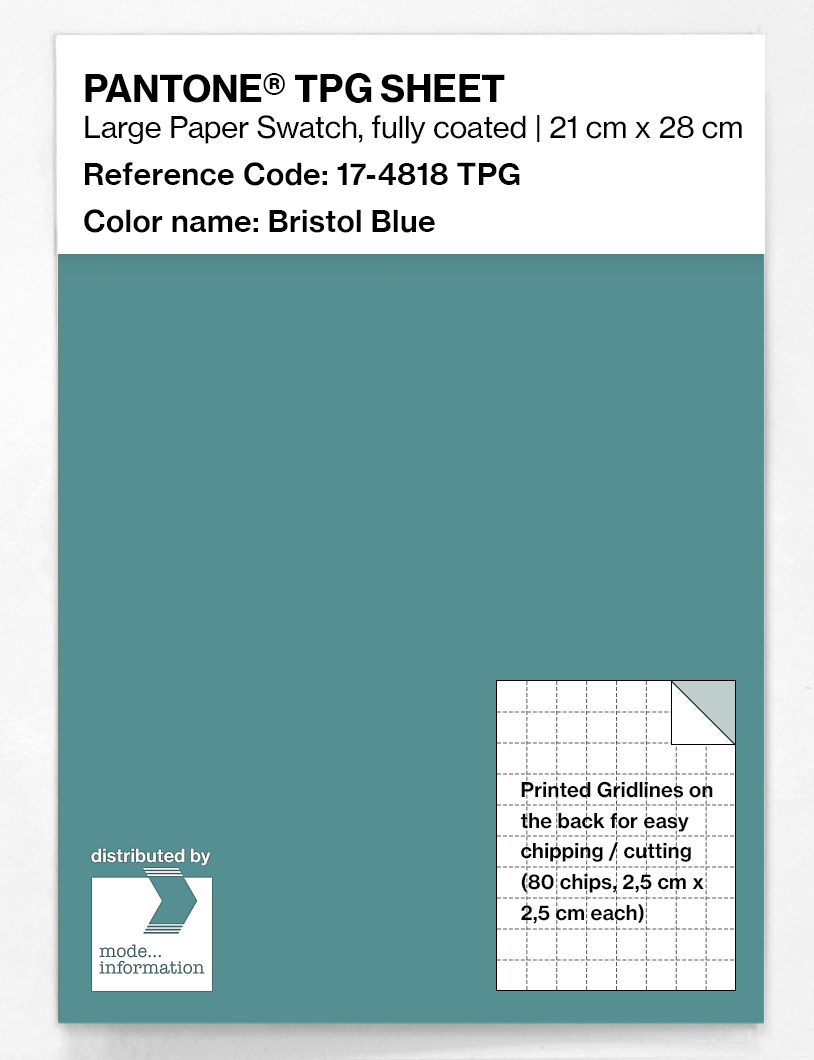 Product image 1 of the product “PANTONE® TPG SHEET 17-4818 TPG Bristol Blue ”