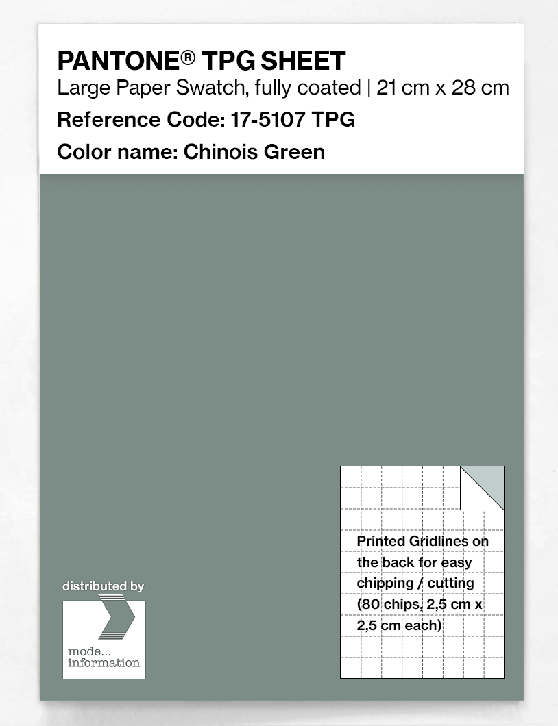Product image 1 of the product “PANTONE® TPG SHEET 17-5107 TPG Chinois Green ”