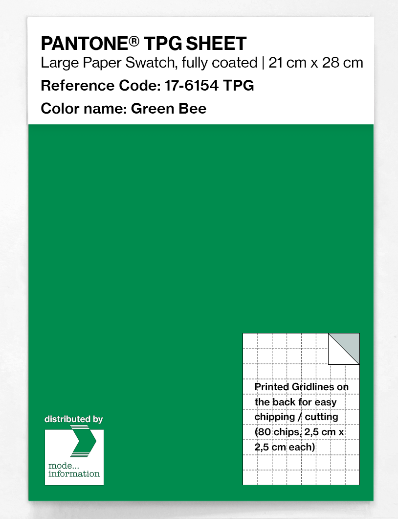 Product image 1 of the product “PANTONE® TPG SHEET 17-6154 TPG Green Bee ”