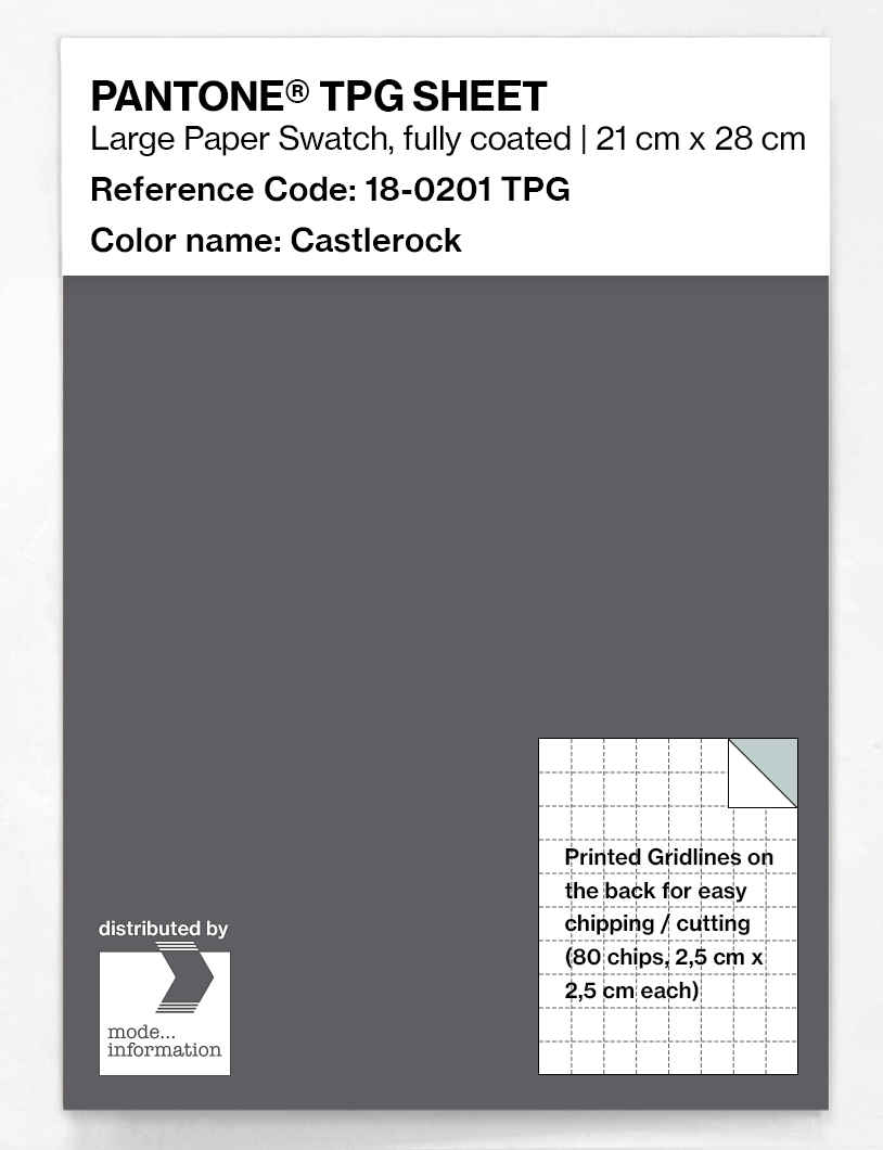 Product image 1 of the product “PANTONE® TPG SHEET 18-0201 TPG Castlerock ”