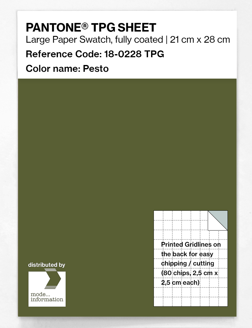 Product image 1 of the product “PANTONE® TPG SHEET 18-0228 TPG Pesto ”