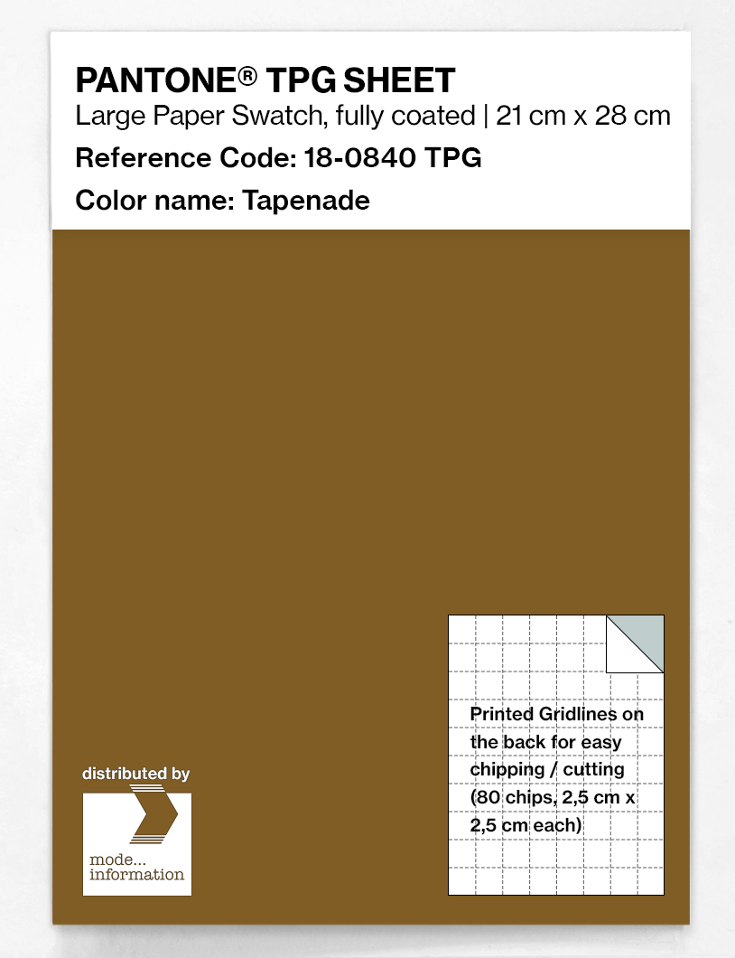 Product image 1 of the product “PANTONE® TPG SHEET 18-0840 TPG Tapenade ”