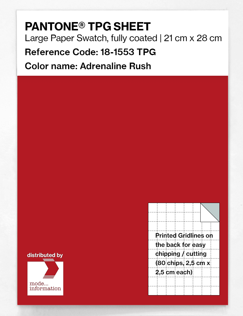 Artikelbild 1 des Artikels “PANTONE® TPG SHEET 18-1553 TPG Adrenaline Rush “