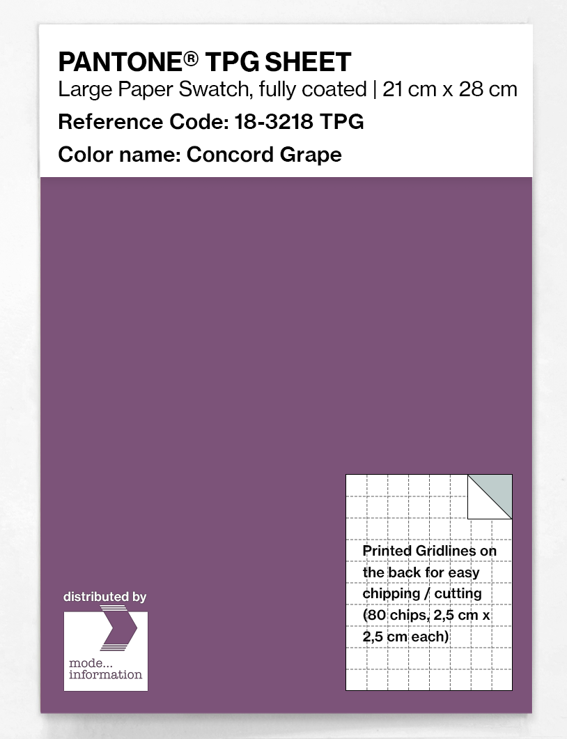 Product image 1 of the product “PANTONE® TPG SHEET 18-3218 TPG Concord Grape ”
